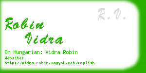 robin vidra business card
